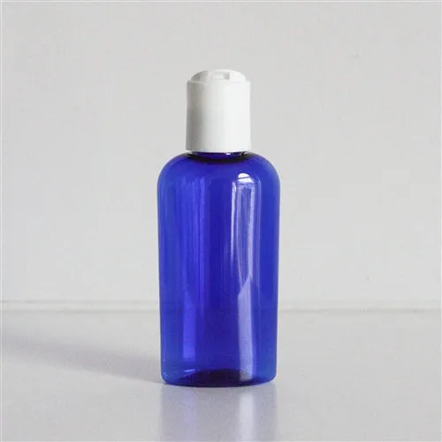 2 oz Blue PET Cosmo Oval with 20-410 Neck