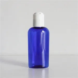 2 oz Blue PET Cosmo Oval with 20-410 Neck