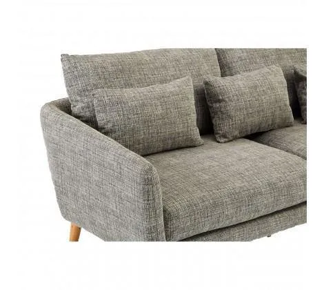 3 Seater Grey Fabric Seater Sofa
