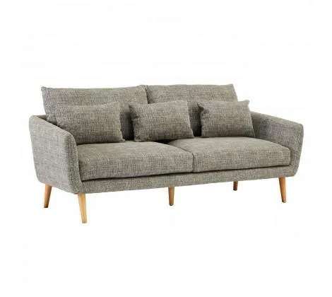 3 Seater Grey Fabric Seater Sofa
