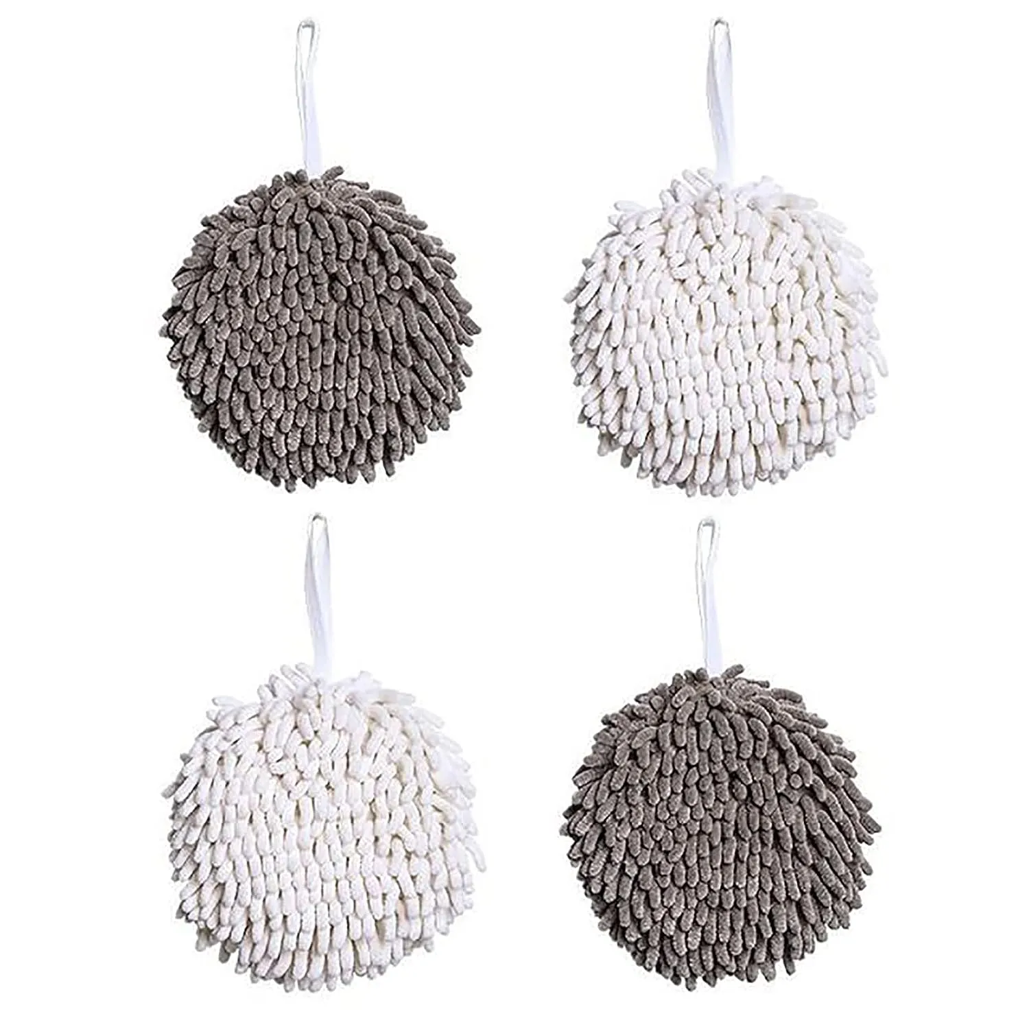 4743  Hand Towels Soft Absorbent Microfiber Towels Ball Home Kitchen Bathroom Hanging Towels Quick Dry Cloths