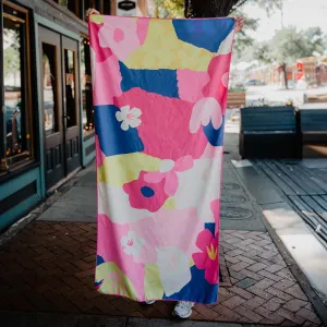 Abstract Flowers Wholesale Microfiber Quick Dry Towels