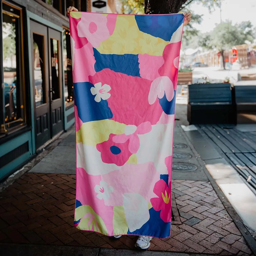 Abstract Flowers Wholesale Microfiber Quick Dry Towels