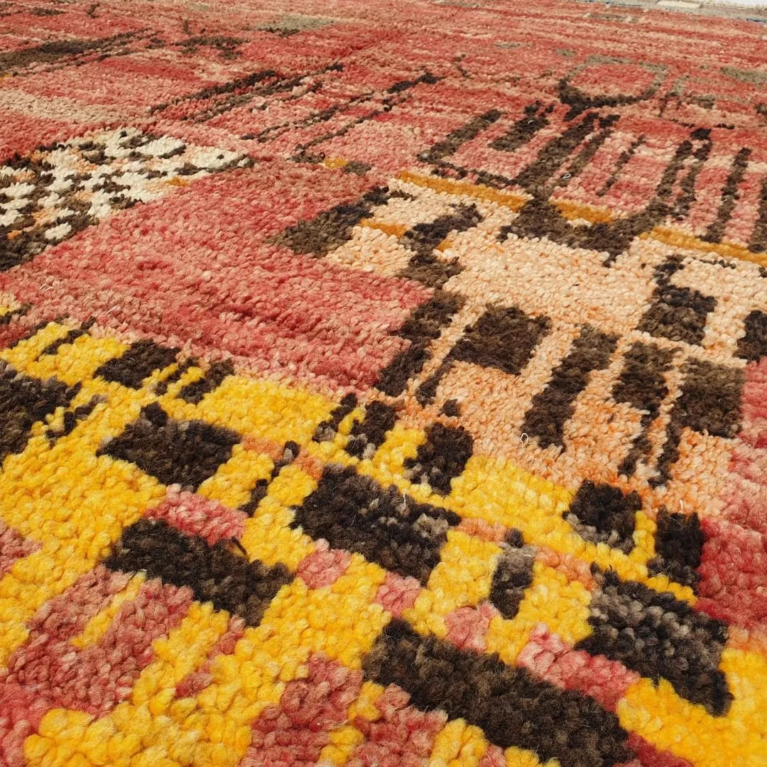 Awifia - Red Moroccan Rug 5x8 Boujad Berber | Authentic Berber Living room & Bedroom Rug | 5'57x8'96 Ft | 170x273 cm