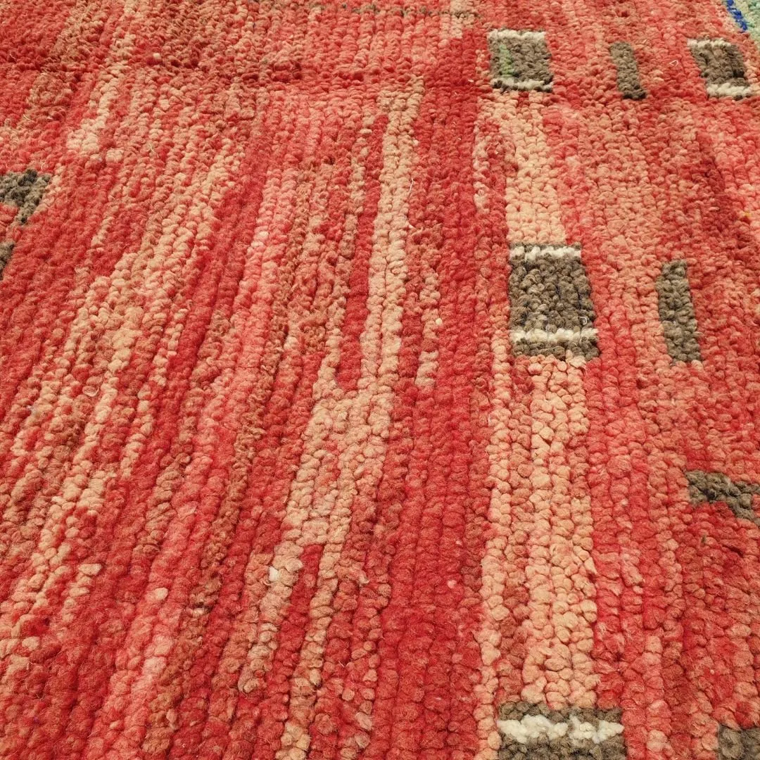Awifia - Red Moroccan Rug 5x8 Boujad Berber | Authentic Berber Living room & Bedroom Rug | 5'57x8'96 Ft | 170x273 cm