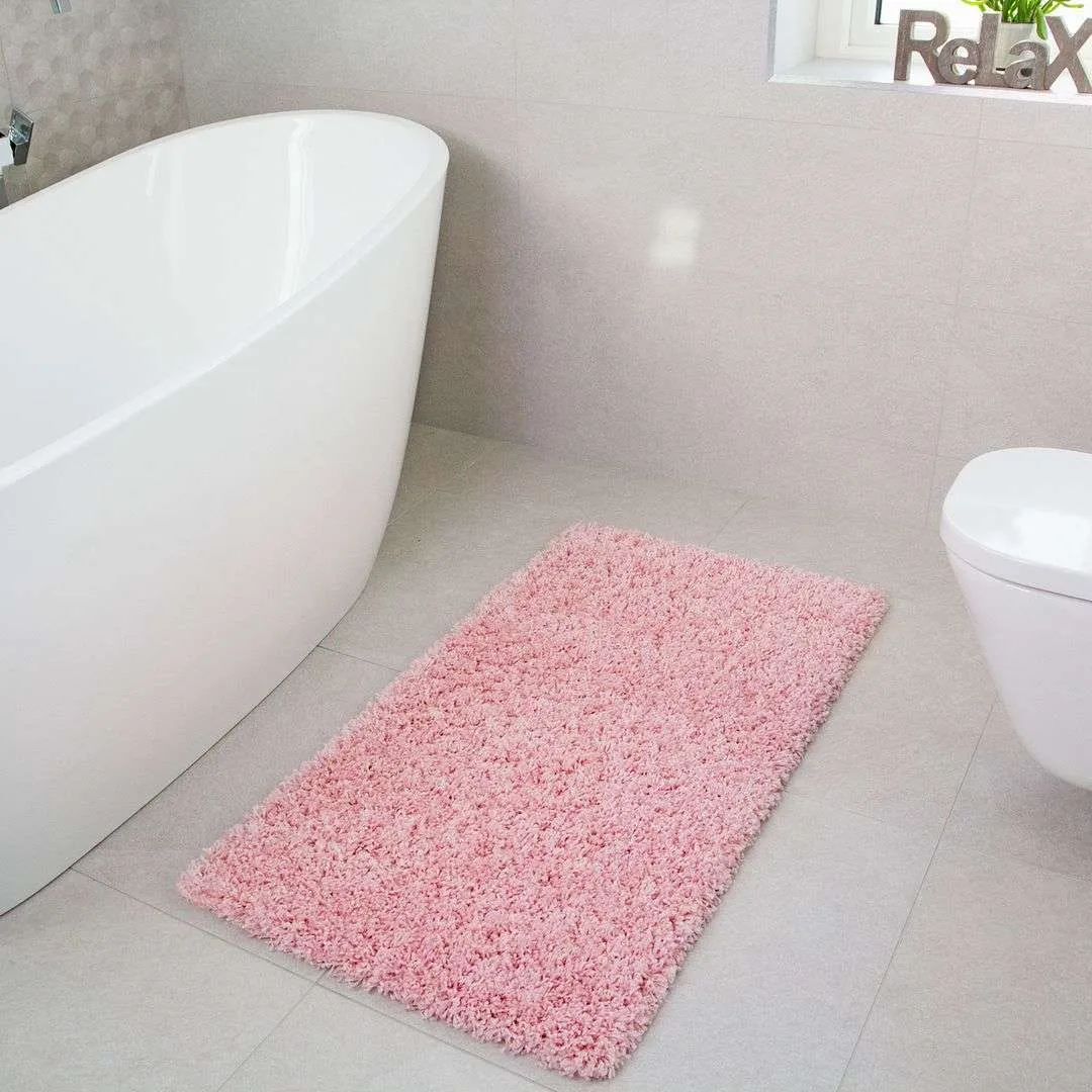 Baby Pink Shaggy Rug