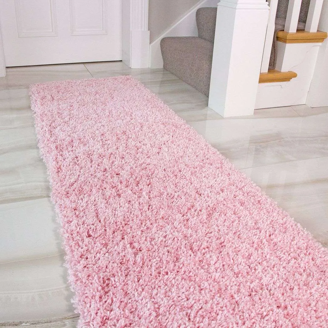 Baby Pink Shaggy Rug