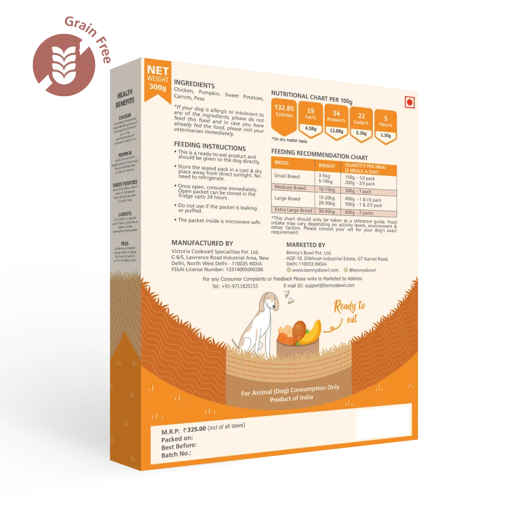 Bennys Bowl Chicken &amp; Pumpkin 300gm