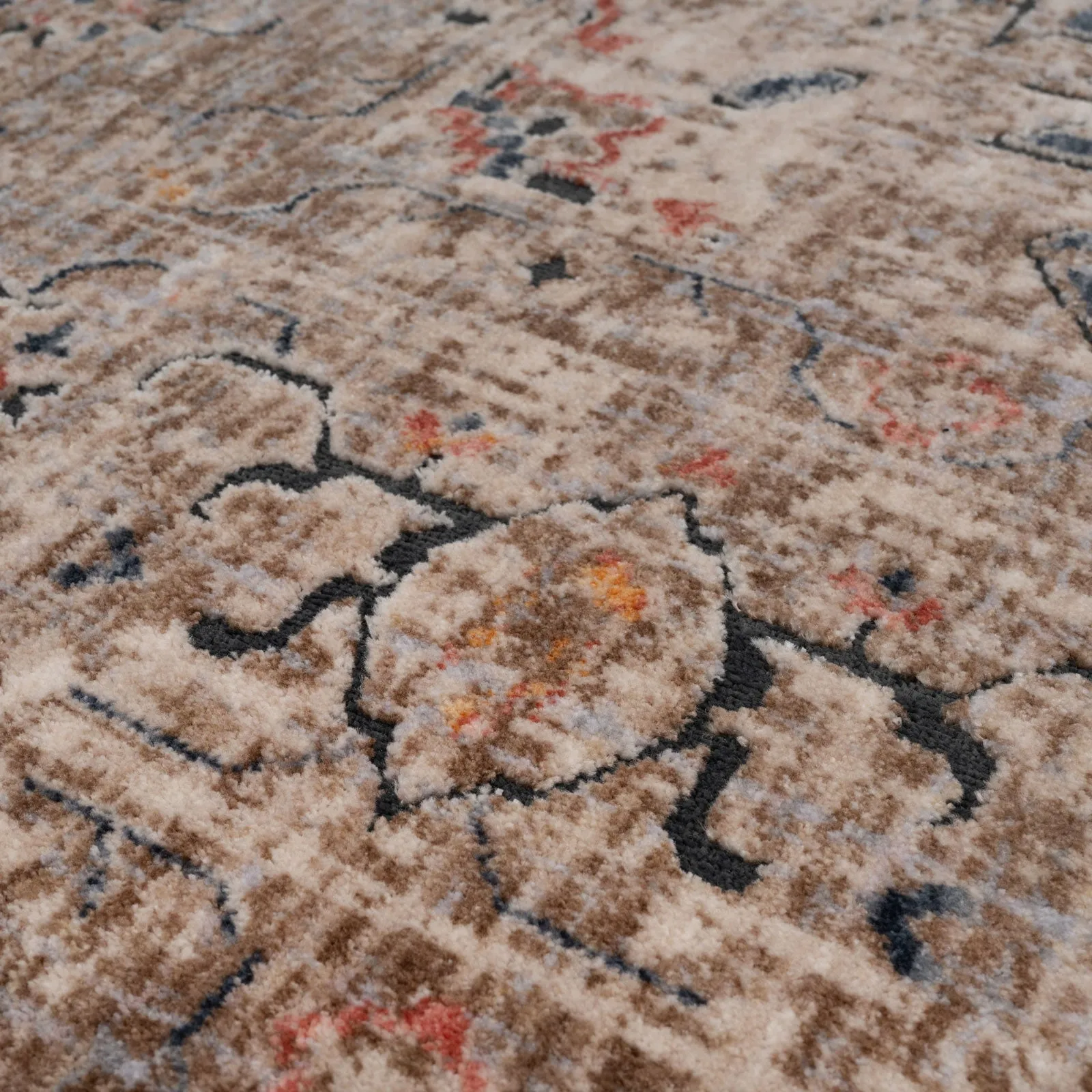 Blue Terra Medallion Runner Rug