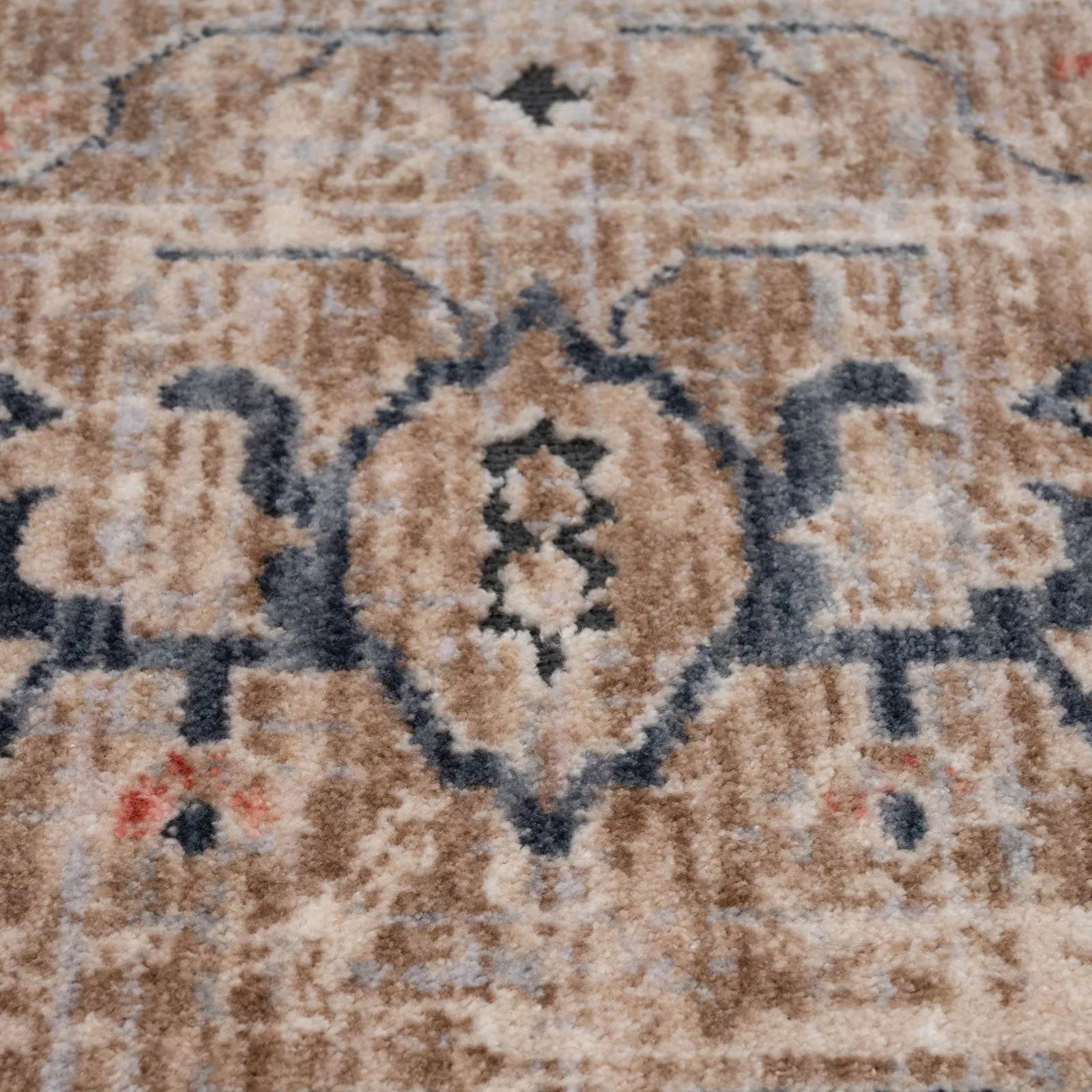 Blue Terra Medallion Runner Rug