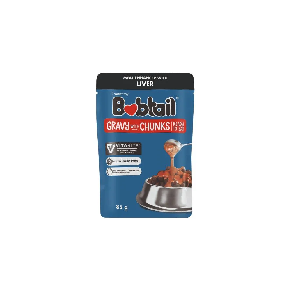 Bobtail Liver in Gravy With Chunks Wet Dog Food 85g