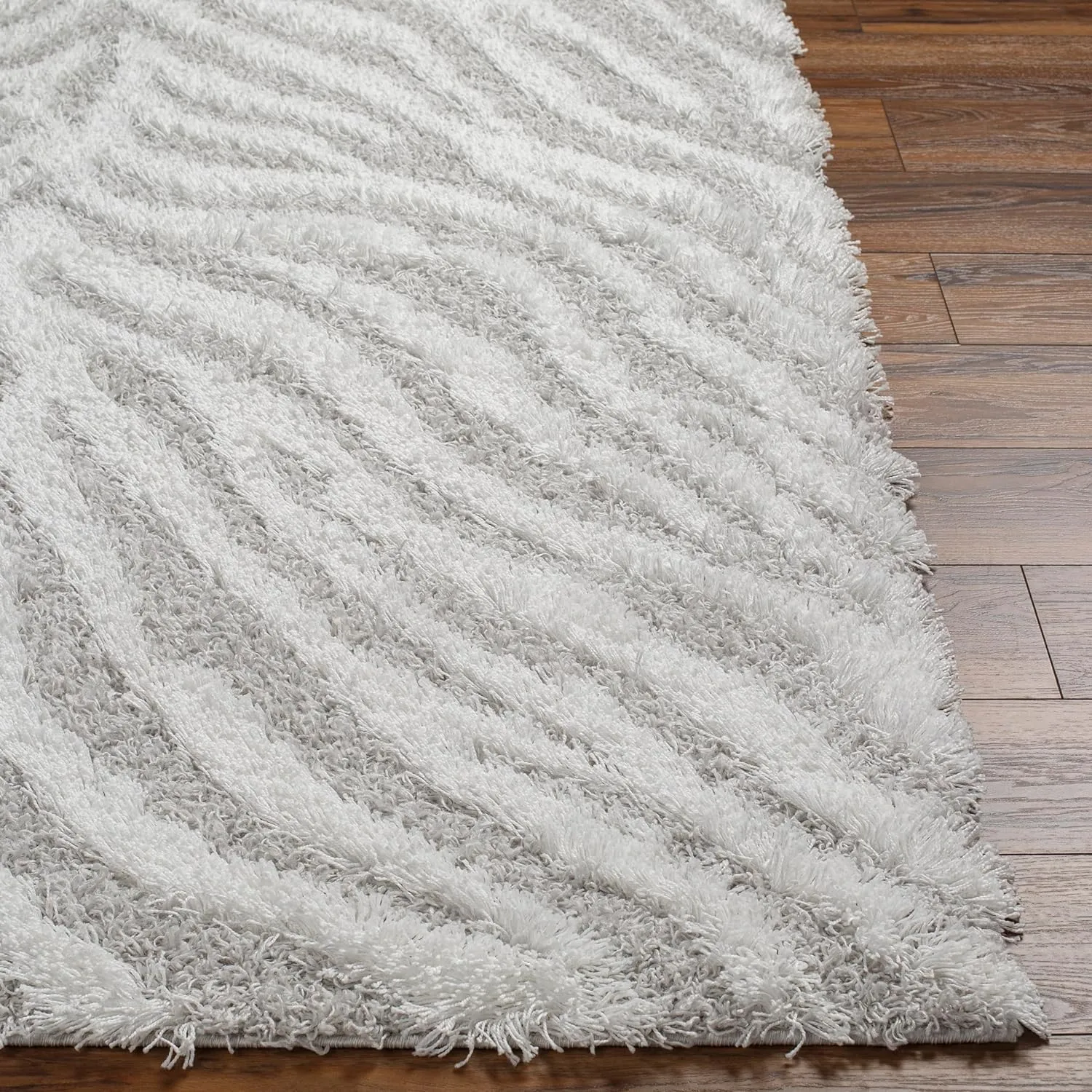 Boomer 5x7 Shag Gray Area Rug Carpet for Living Room Bedroom or Kitchen (5'3" x 7'3")