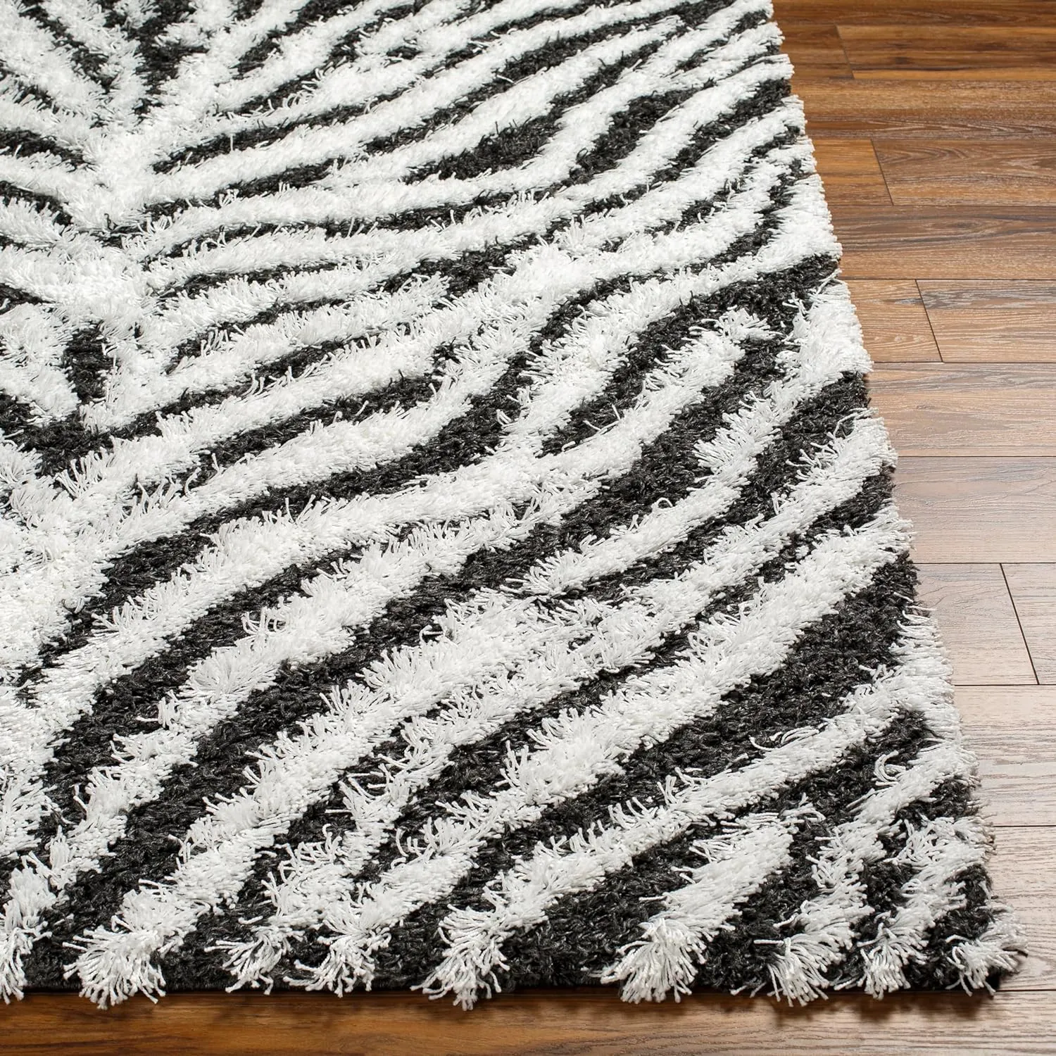 Boomer 5x7 Shag Gray Area Rug Carpet for Living Room Bedroom or Kitchen (5'3" x 7'3")