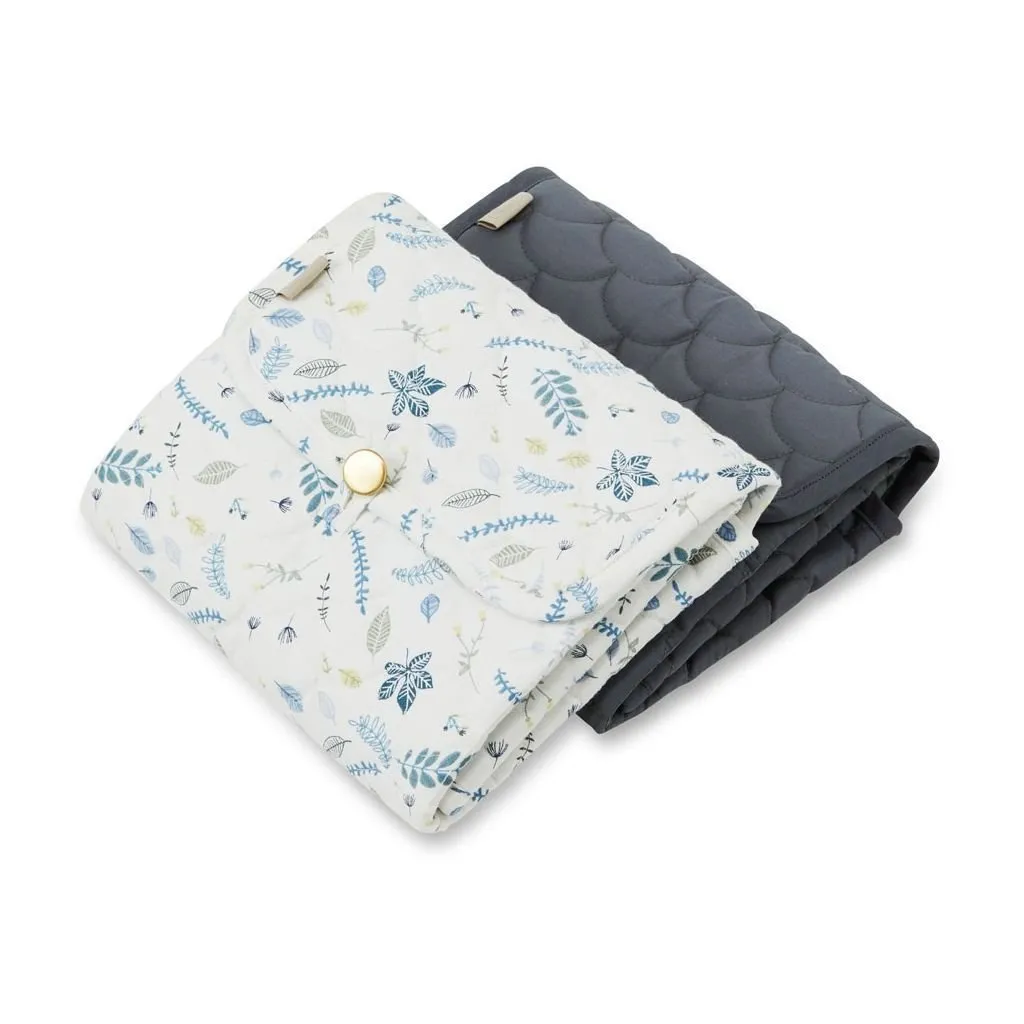 Cam Cam Quilted Changing Mat in Pressed Leaves Blue