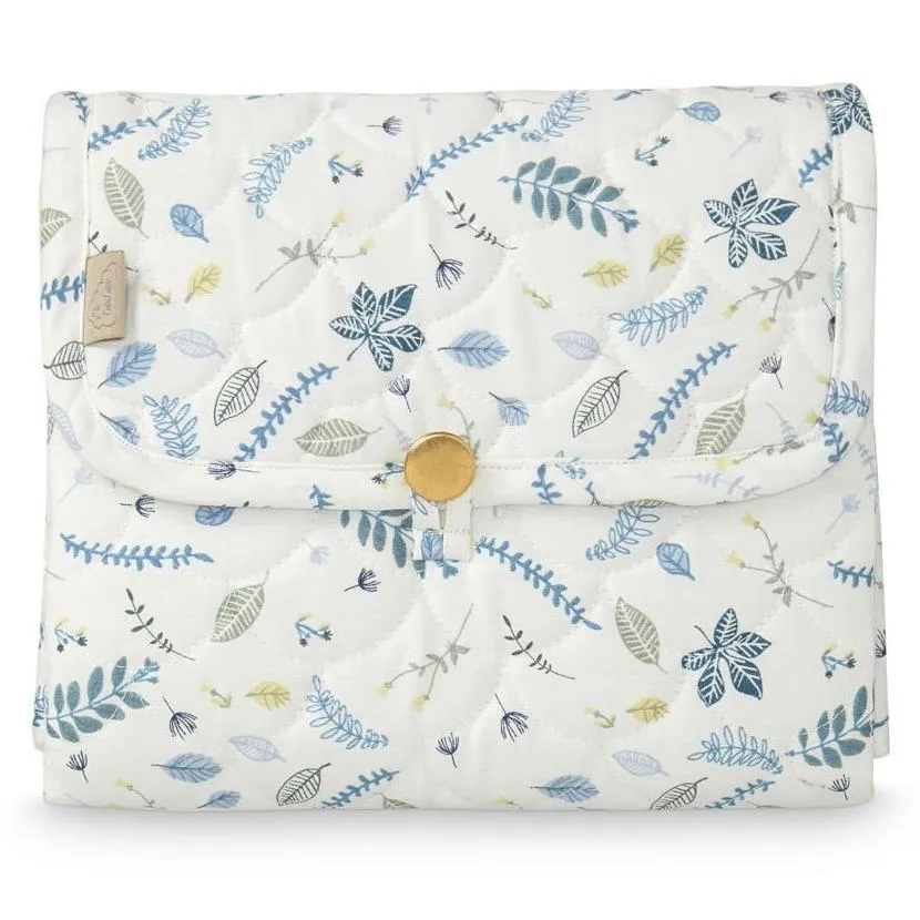 Cam Cam Quilted Changing Mat in Pressed Leaves Blue