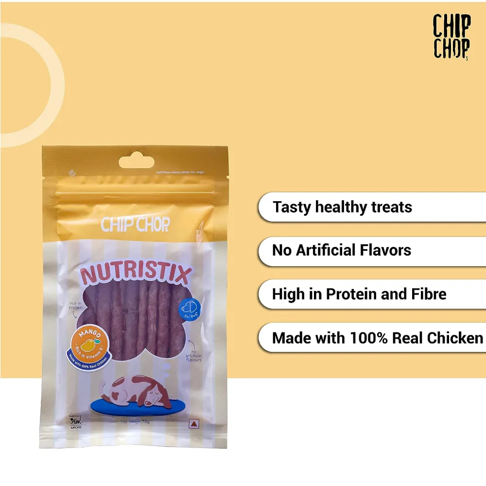 Chip Chops Mango, Bacon and Duck Nutristix Dog Treats Combo (3 x 70g)