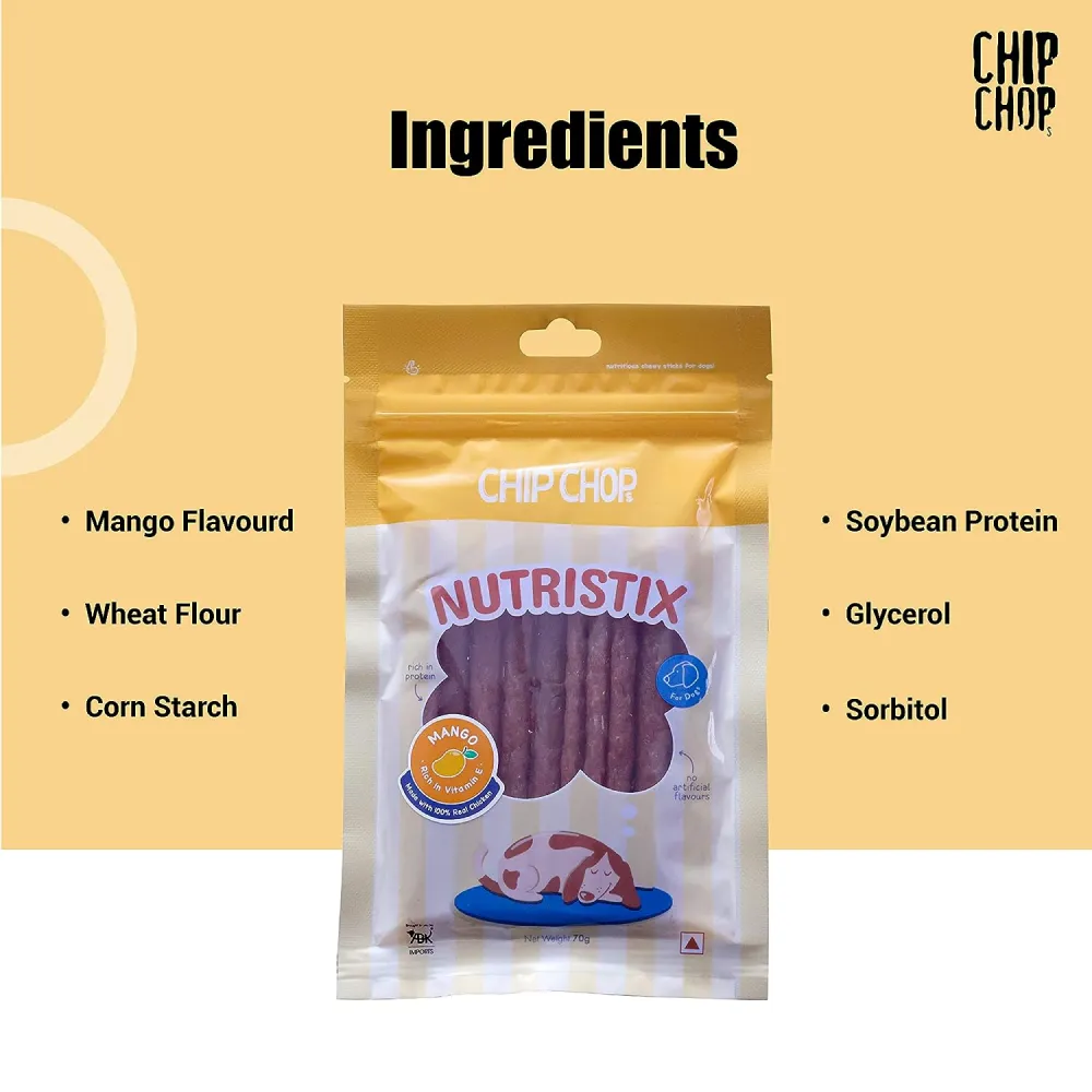Chip Chops Mango, Bacon and Duck Nutristix Dog Treats Combo (3 x 70g)