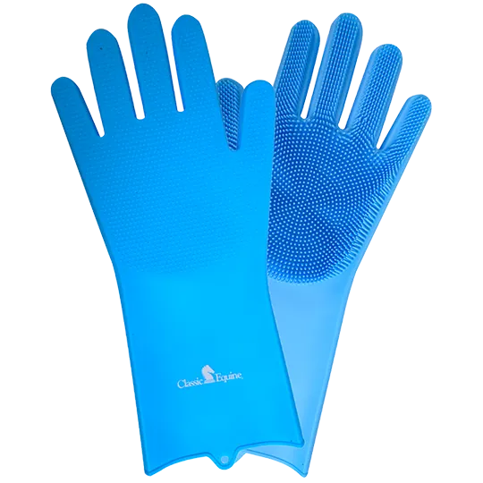 Classic Equine Blue Wash Gloves- Pair