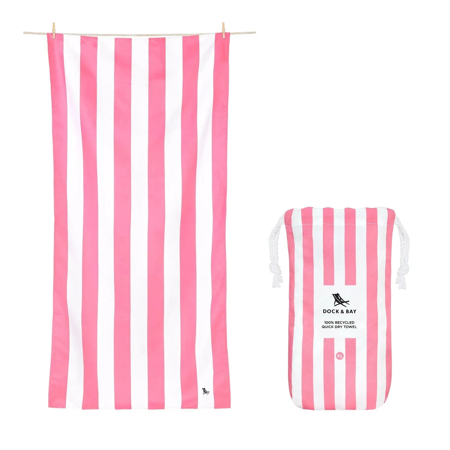 Dock & Bay Quick Dry Striped Towels - Cabana Collection