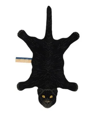 Fiery Black Panther Rug