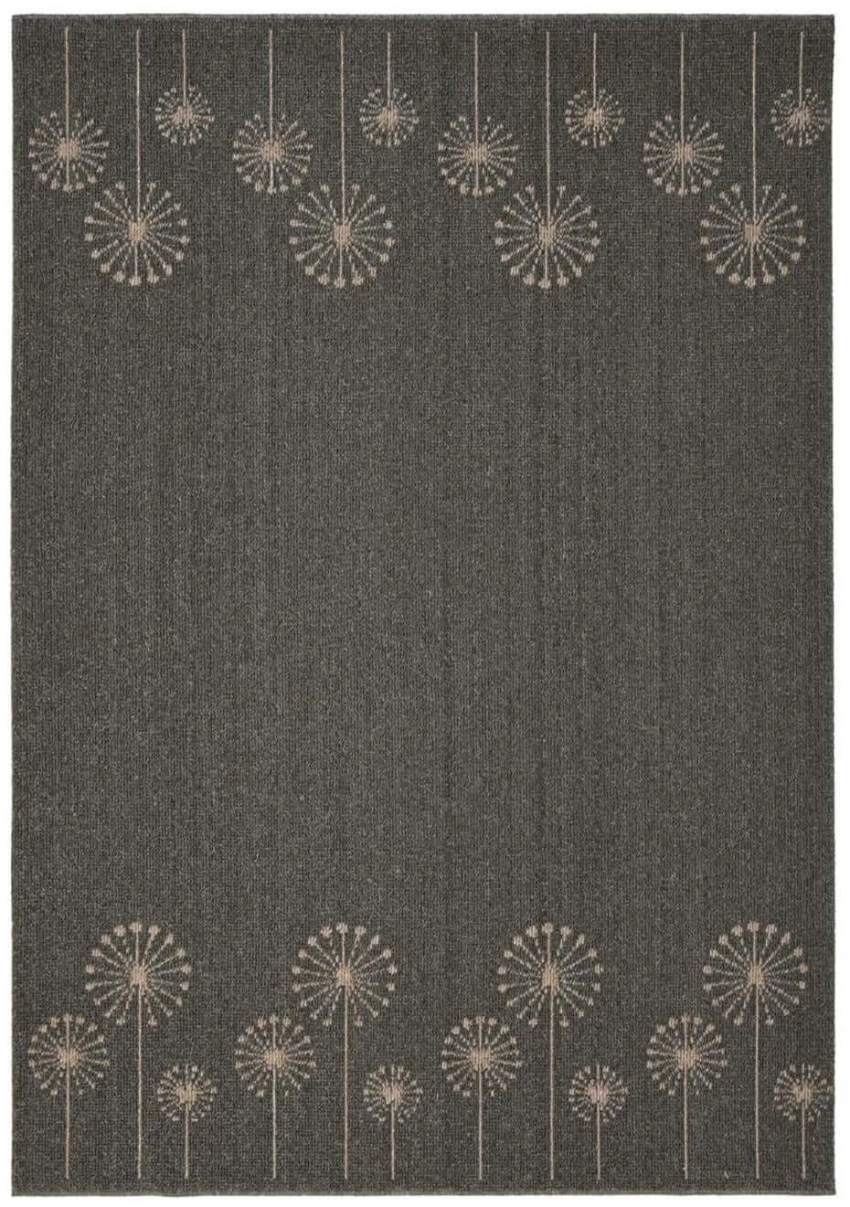 Geneva Lead Sand Flower Washable Rug & Runner