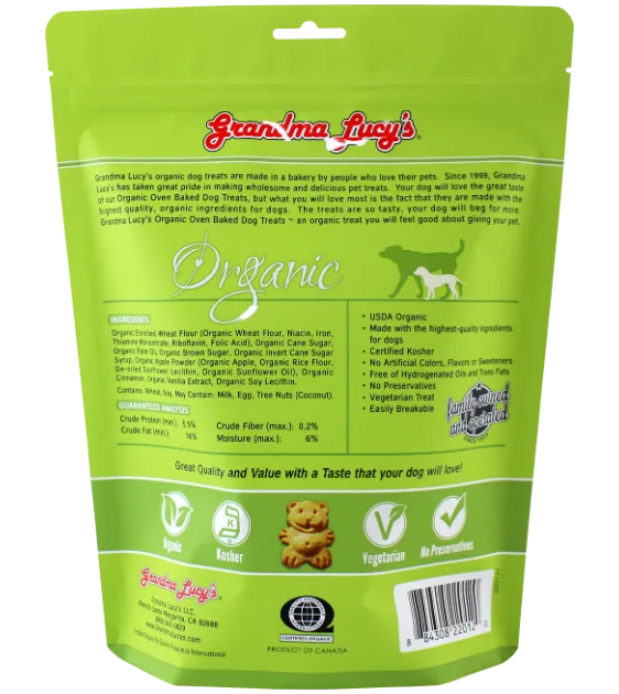 Grandma Lucy’s Organic Oven Baked Apple Dog Treats