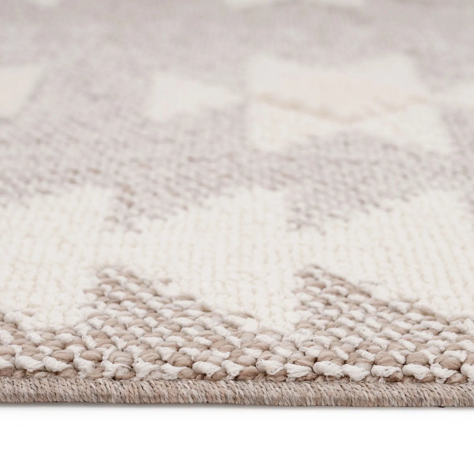 Grey Scandi Tribal Motif Rug - Bea