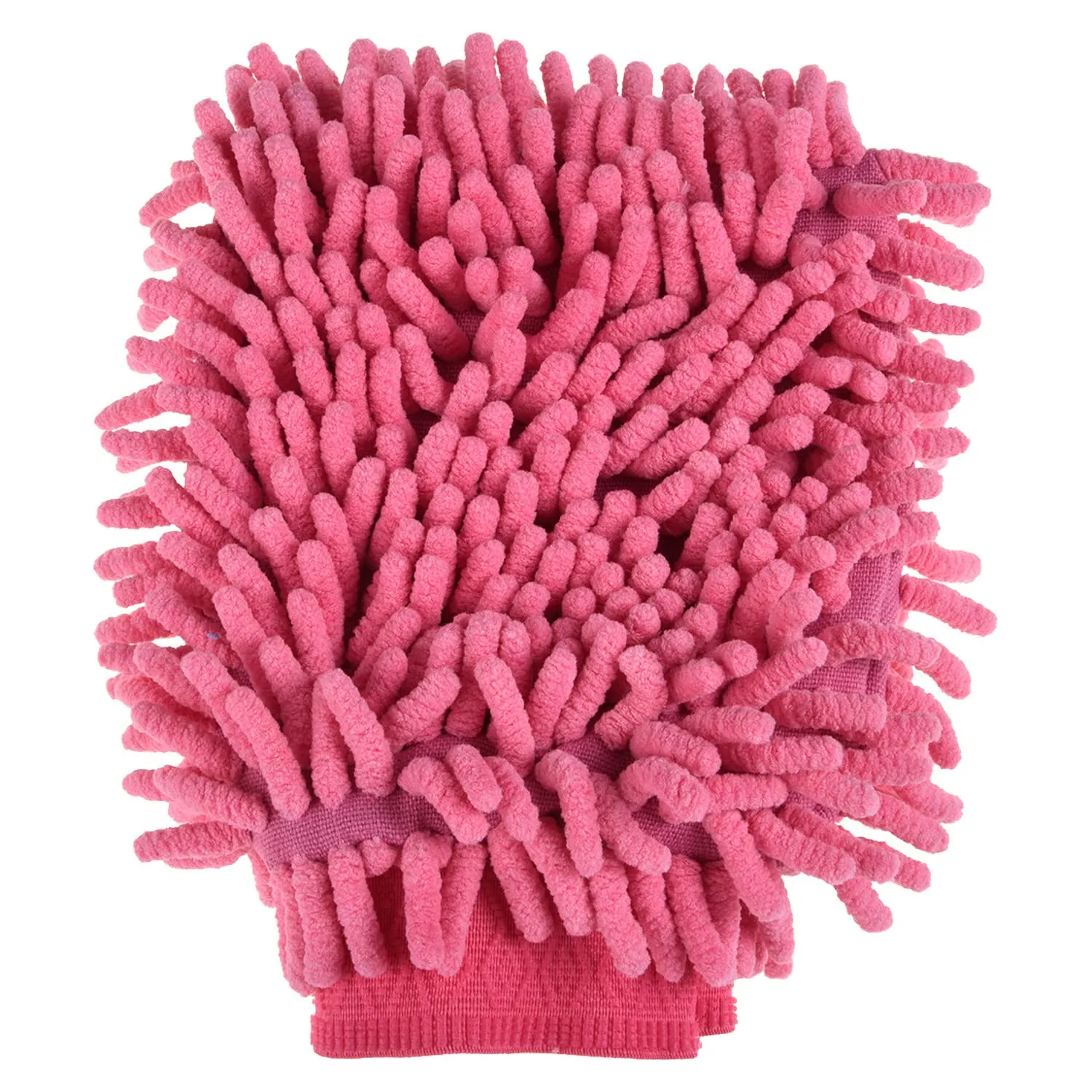 Heart Home Gloves | Microfiber Cleaning Gloves | Chenille Mitts for Kitchen | 50 GSM Hand Duster for Kitchen | Hand Gloves For Car | Duster for Glass | Pack of 4 | Pink