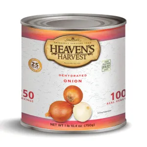 Heaven's Harvest - Dehydrated Chopped Onions #10 Can - 50 Servings