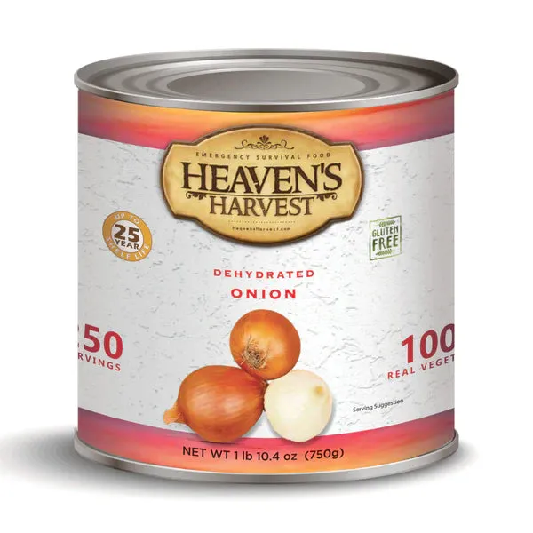 Heaven's Harvest - Dehydrated Chopped Onions #10 Can - 50 Servings