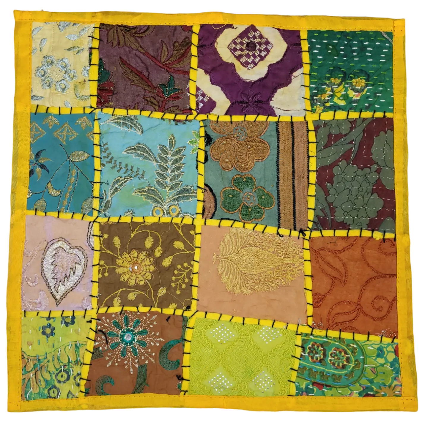 Indian Patchwork 'Radishna' Cushion Cover - Assorted Colours