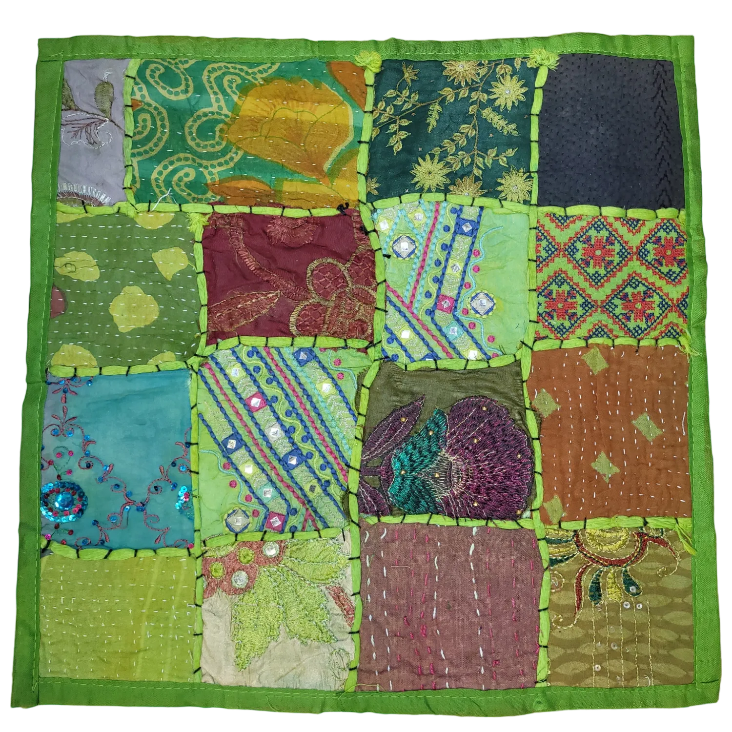 Indian Patchwork 'Radishna' Cushion Cover - Assorted Colours