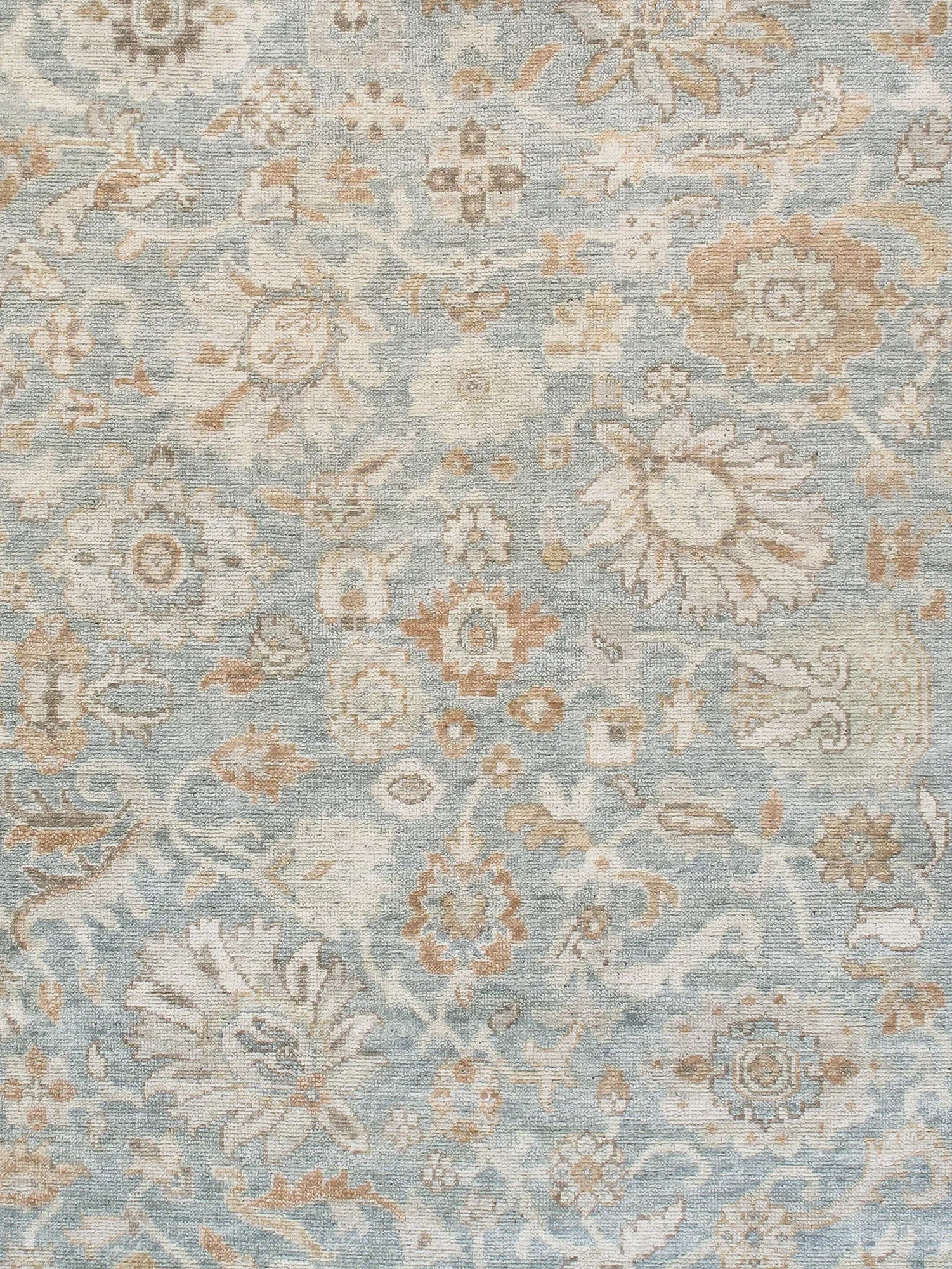 Khotan Collection Hand-Knotted Wool L. Blue Area Rug-10' 2" X 14' 2"