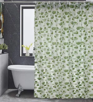 Kuber Industries Shower Curtain & Bathmat Set | Non-Slip Bath mats for Bathroom | Easy-Slide Curtains | Polyester Curtain or Bathmat for Bath Décor | YF6-3T | 9 Pcs Set | Multicolor