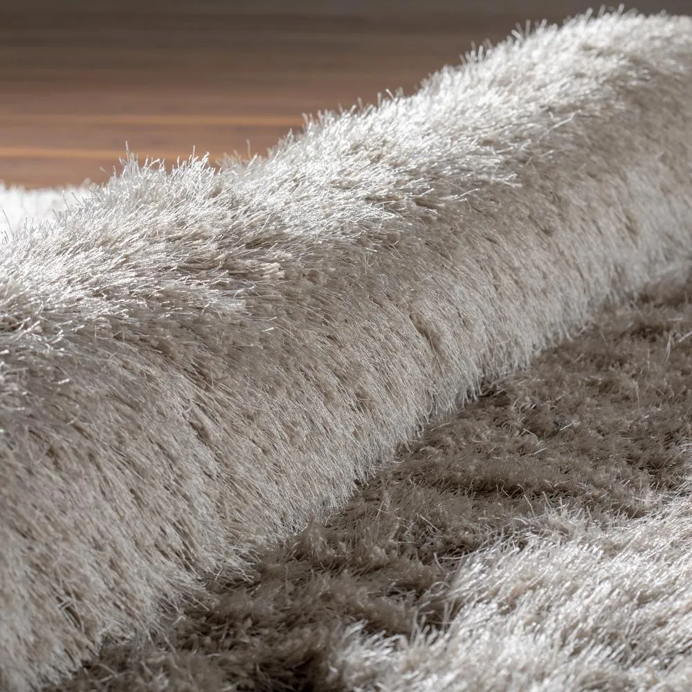 Large Wool Plush Modern Contemporary Round Charcoal Mushroom 10' x 10' Round Area Rug