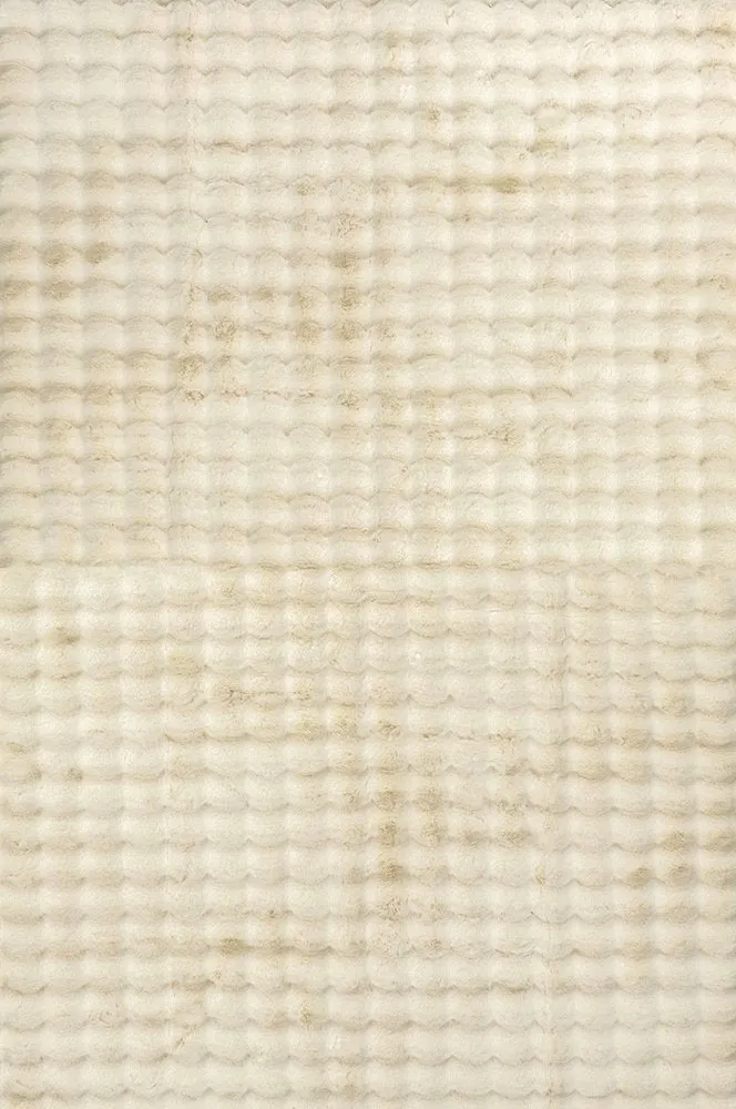 Marill 220cm x 150cm Bubbly Washable Rug - Natural