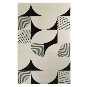 Maxwell Black and White Art Deco Rug