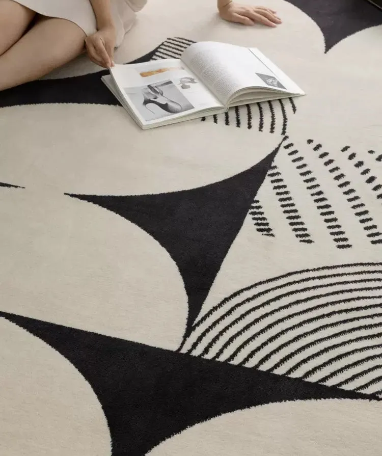 Maxwell Black and White Art Deco Rug
