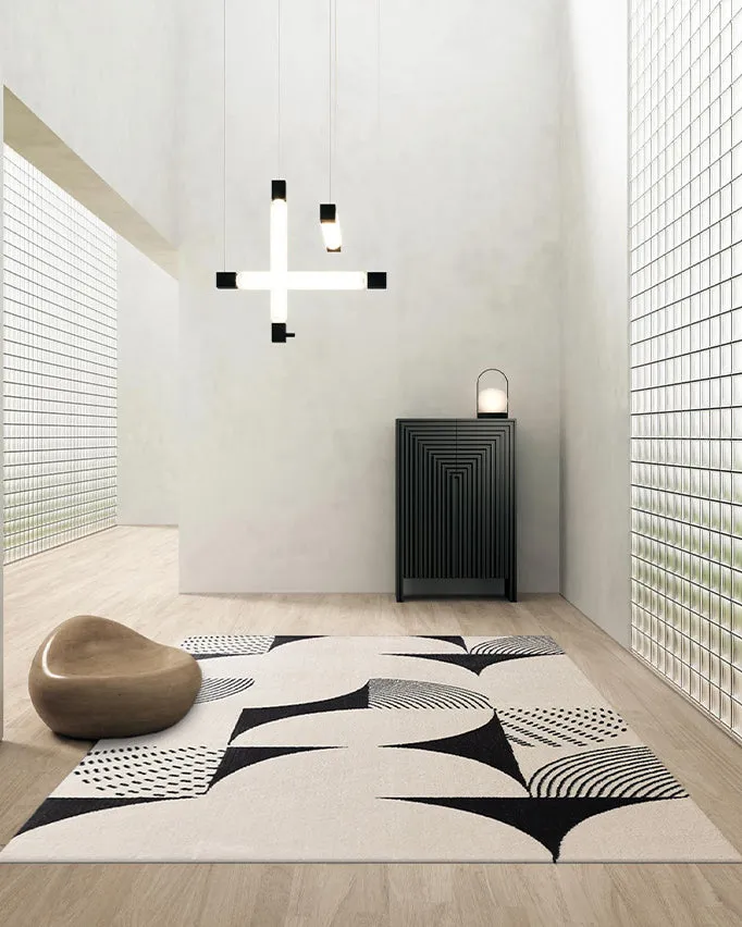 Maxwell Black and White Art Deco Rug