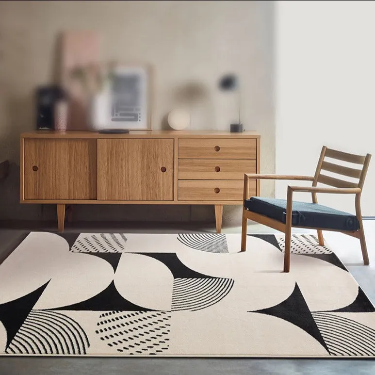 Maxwell Black and White Art Deco Rug