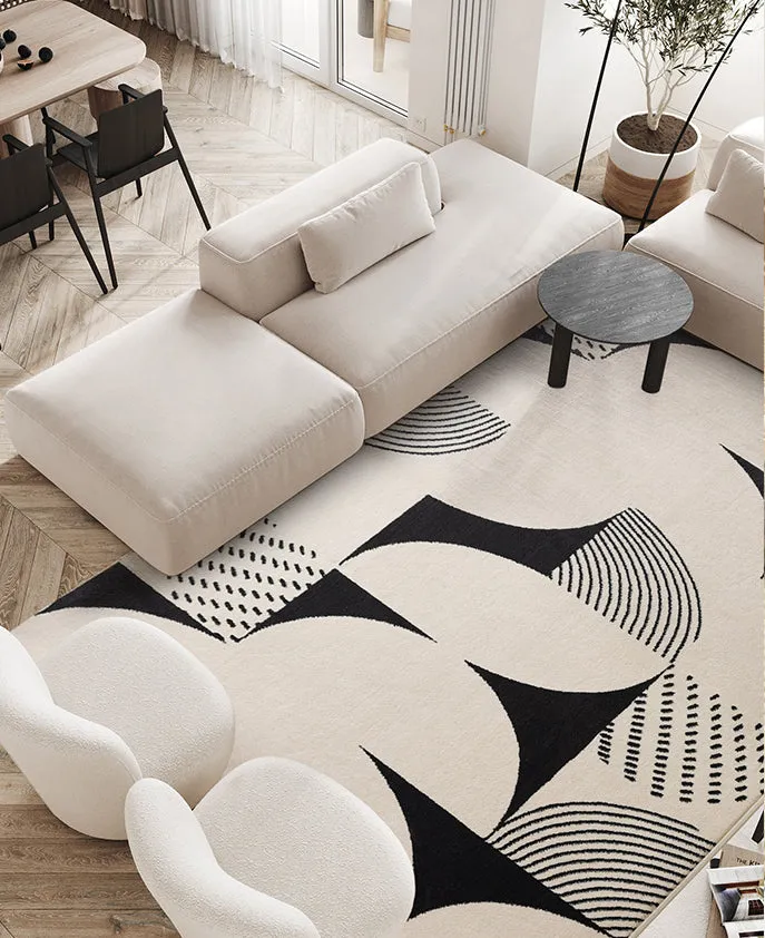 Maxwell Black and White Art Deco Rug