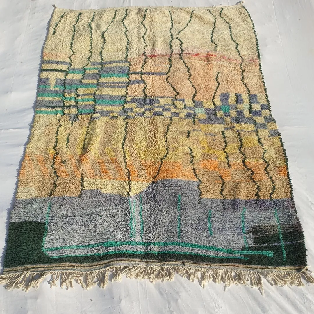 Mssiha - Boujad Moroccan Rug 6x9 Handmade Berber | 6'63x9'32 Ft | 202x284 cm