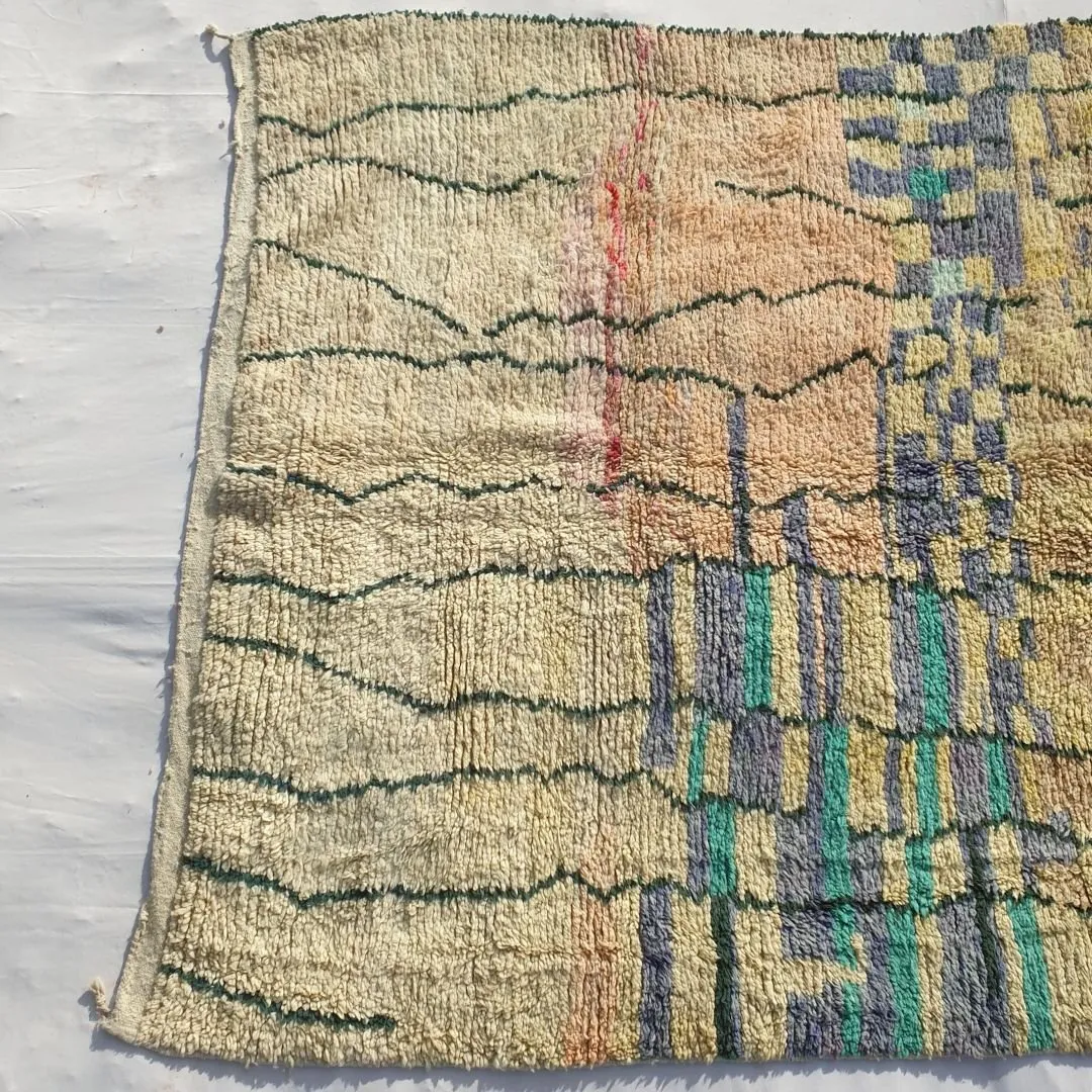 Mssiha - Boujad Moroccan Rug 6x9 Handmade Berber | 6'63x9'32 Ft | 202x284 cm