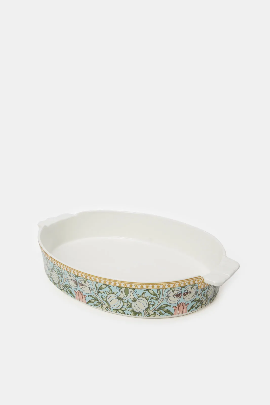 Multicolour Floral Oval Baking Dish (Medium)
