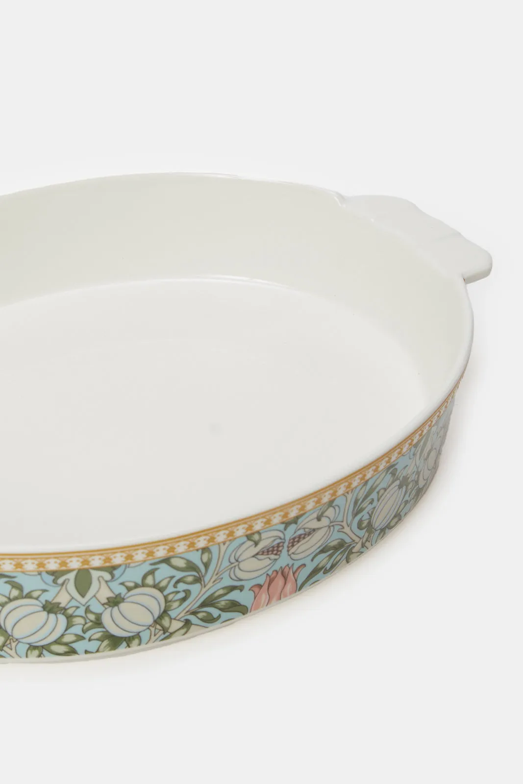 Multicolour Floral Oval Baking Dish (Medium)