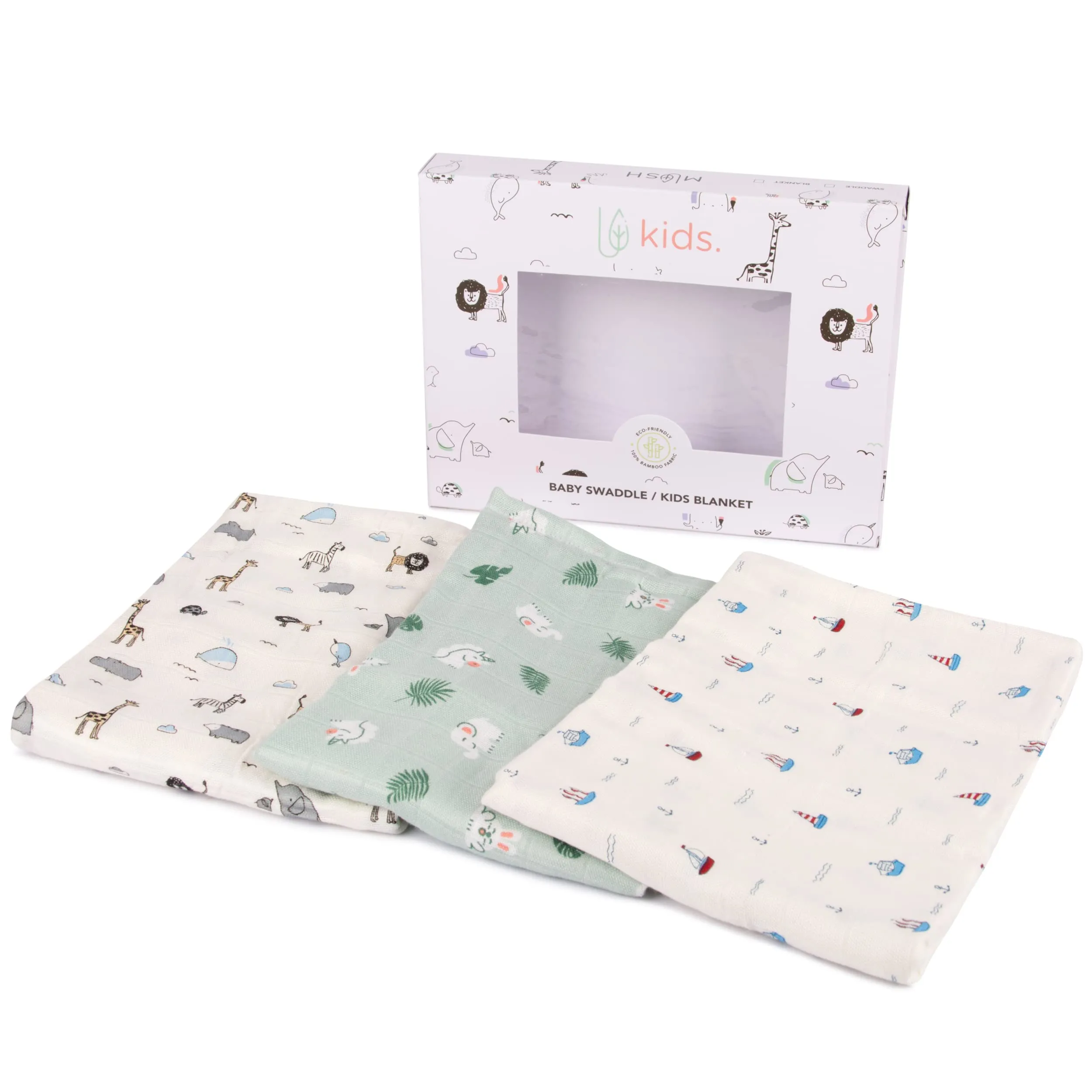 Mush Super Soft 100% Bamboo Swaddle | Multipurpose - Baby Towel/Baby Blanket || Breathable, Thermoregulating, Absorbent Baby Swaddle Wrap for New Born Baby Gifts