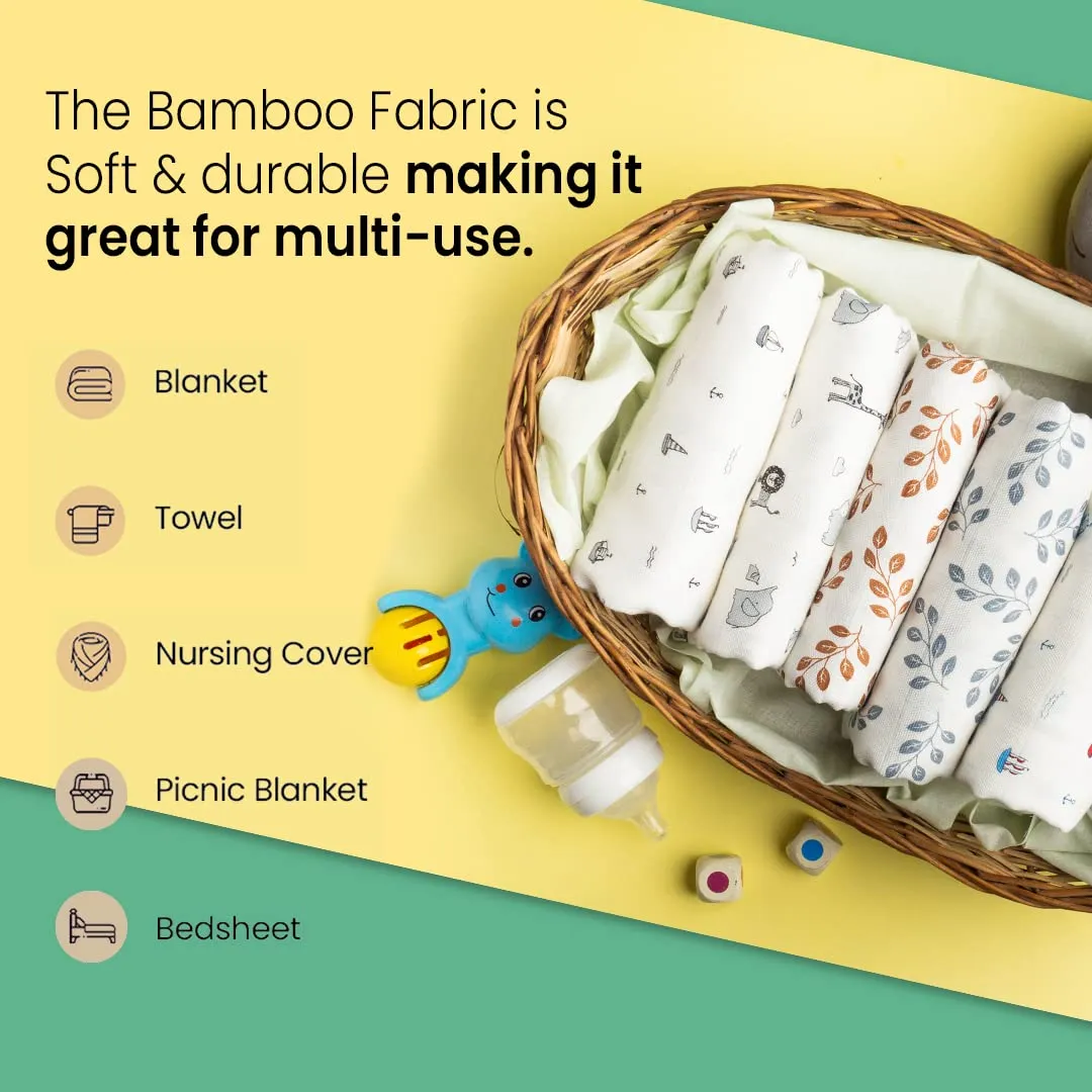 Mush Super Soft 100% Bamboo Swaddle | Multipurpose - Baby Towel/Baby Blanket || Breathable, Thermoregulating, Absorbent Baby Swaddle Wrap for New Born Baby Gifts