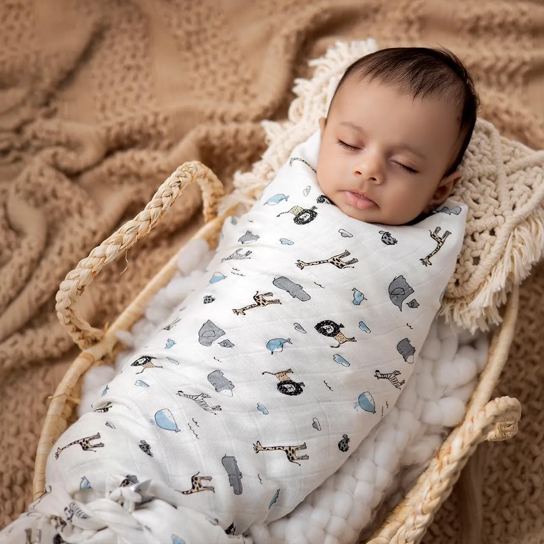 Mush Super Soft 100% Bamboo Swaddle | Multipurpose - Baby Towel/Baby Blanket || Breathable, Thermoregulating, Absorbent Baby Swaddle Wrap for New Born Baby Gifts
