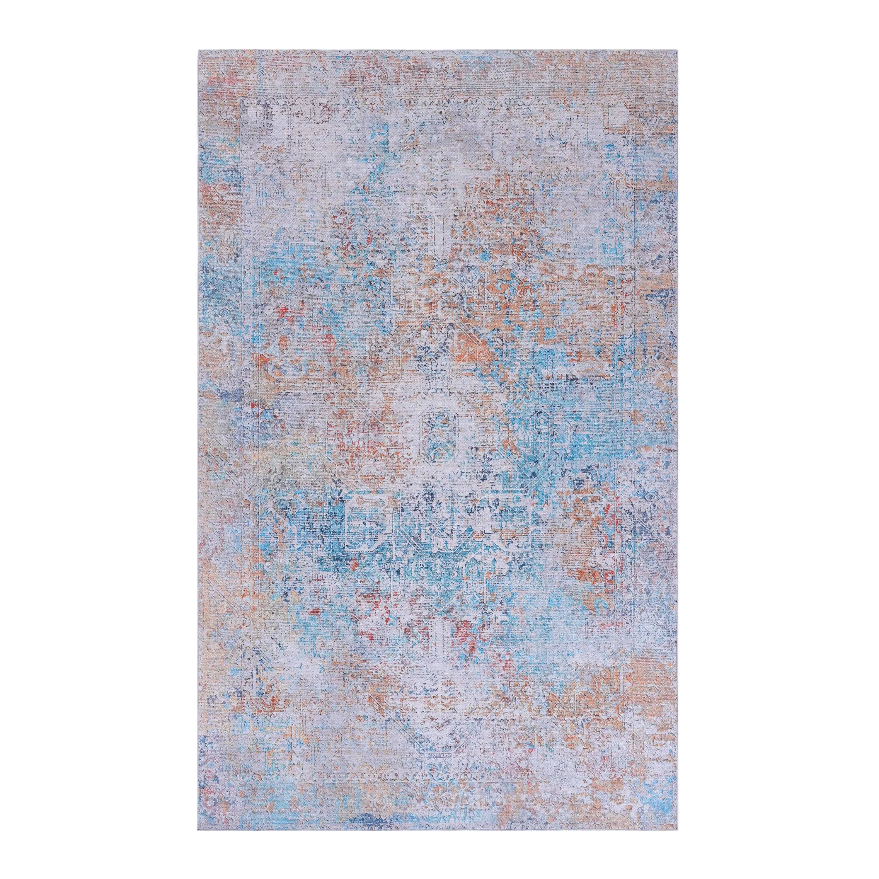 Naar Area Rugs 6x9, Washable Rug, Low-Pile, Non-Slip, Non-Shedding, Foldable, Kid & Pet Friendly - Area Rugs for living room, bedroom, kitchen, dining room rug - Perfect Gifts, (yellow, 6' x 9')
