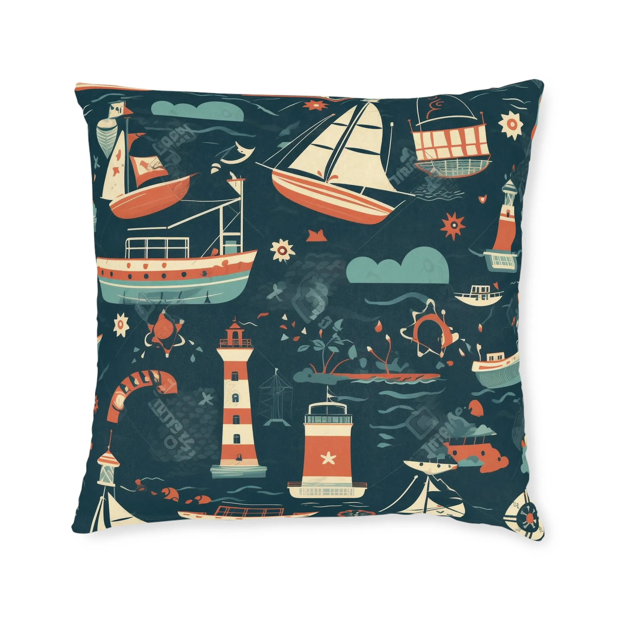 Nautical View - Square Pillow - UK